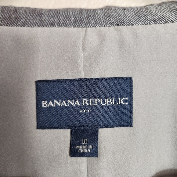 Banana Republic Womens 100% Linen Short 2 Button Collar Blazer-Size 10 - Picture 6 of 8